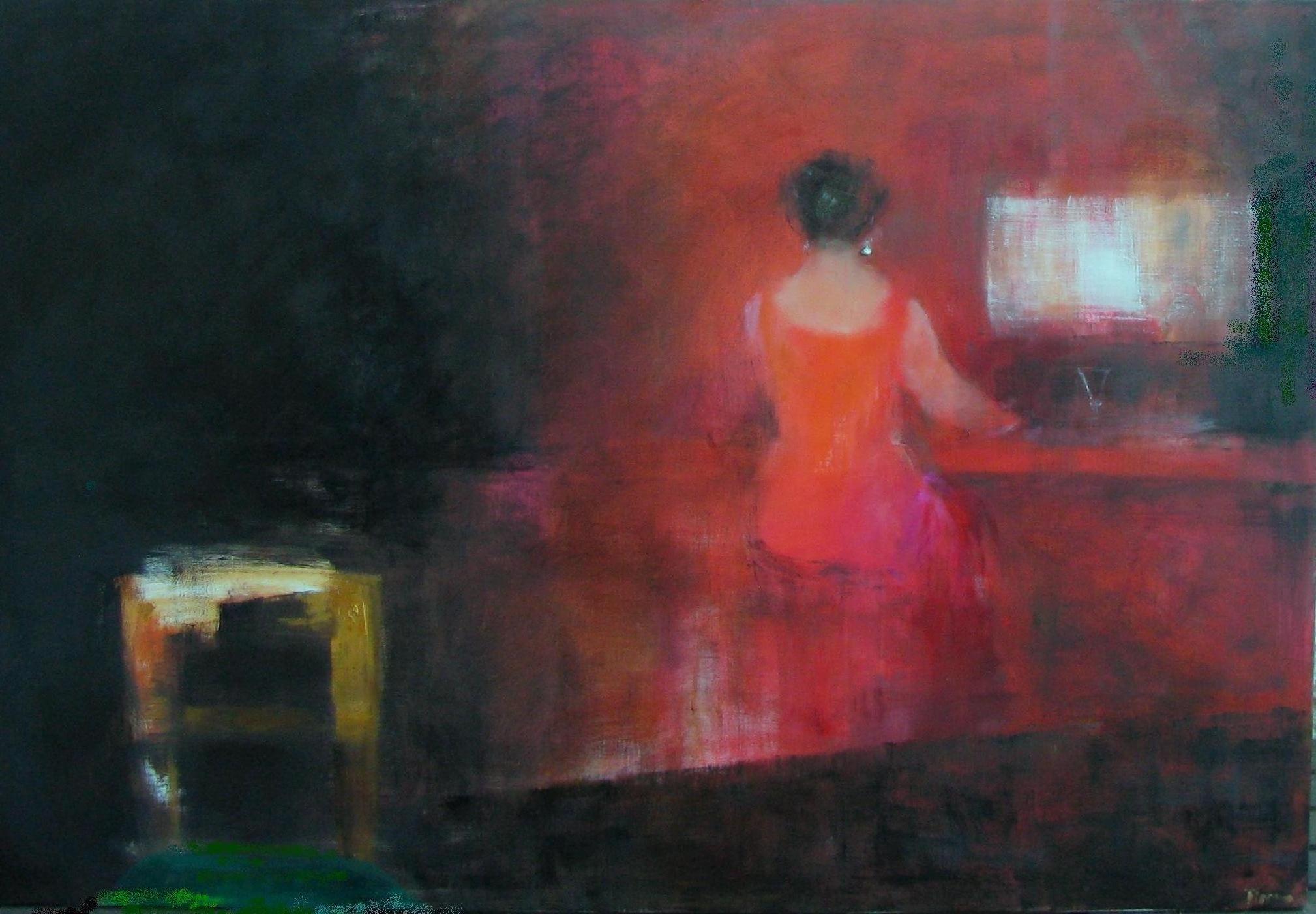 Lady in Red 95x115 cm